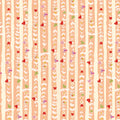 Benartex - Hearts Stripe Medium Peach (Follow Your Joy) 16662-36