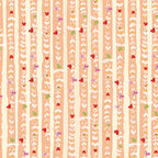 Benartex - Hearts Stripe Medium Peach (Follow Your Joy) 16662-36