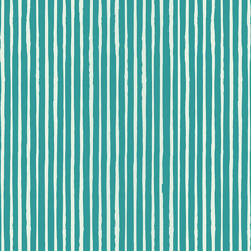 Benartex Fabric - Joyful Stripe Teal (Follow Your Joy)