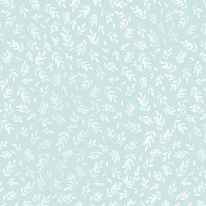 Benartex Fabric - Leafy Sprig Light Teal (Follow Your Joy)