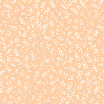 Benartex Fabric - Leafy Sprig Light Peach (Follow Your Joy)