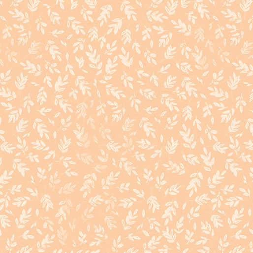 Benartex Fabric - Leafy Sprig Light Peach (Follow Your Joy)