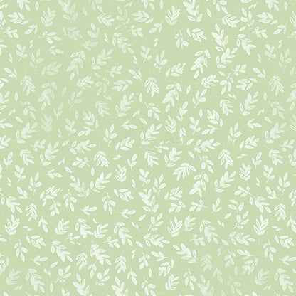 Benartex Fabric - Leafy Sprig Light Sage (Follow Your Joy)