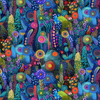 Timeless Treasures - Dotty Garden Night (Jubilant) FL-CD4430