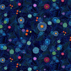 Timeless Treasures - Night Floral Sapphire (Jubilant) TX-CD4434