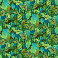 Timeless Treasures - Packed Leaves Green (Jubilant) FL-CD4436