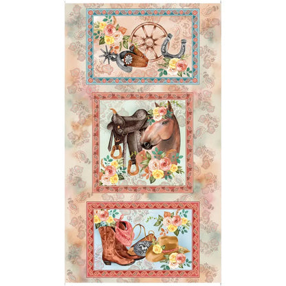 Benartex Fabric - Gone Country Panel (Multi-Colored)