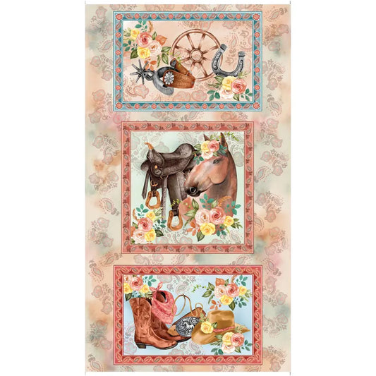 Benartex Fabric - Gone Country Panel (Multi-Colored)