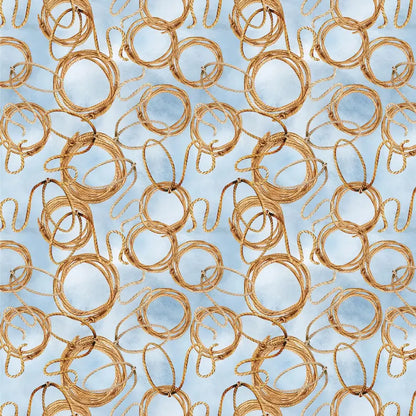 Benartex Fabric - Lasso Allover Blue (Gone Country)