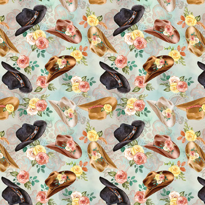 Benartex Fabric - Gone Country Hats (Gone Country)