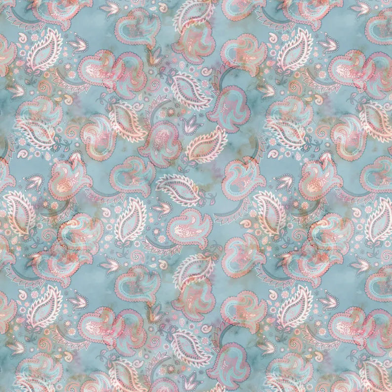 Benartex Fabric - Gone Country Paisley Twilight Blue (Gone Country)