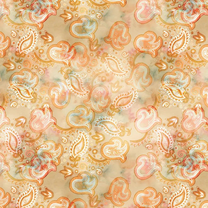 Benartex Fabric - Gone Country Paisley Buff (Gone Country)