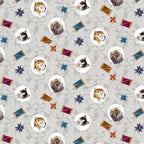 Henry Glass - Quilted Kitties Cat Medallions in Gray