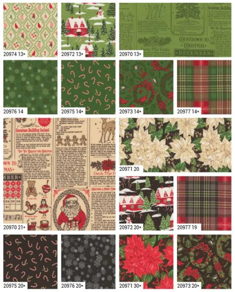 Moda Holiday Cheer fabric collection by Stacy Iest Hsu.