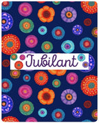 Timeless Treasures - Tossed Floral Medallions Navy (Jubilant) FL-CD4438