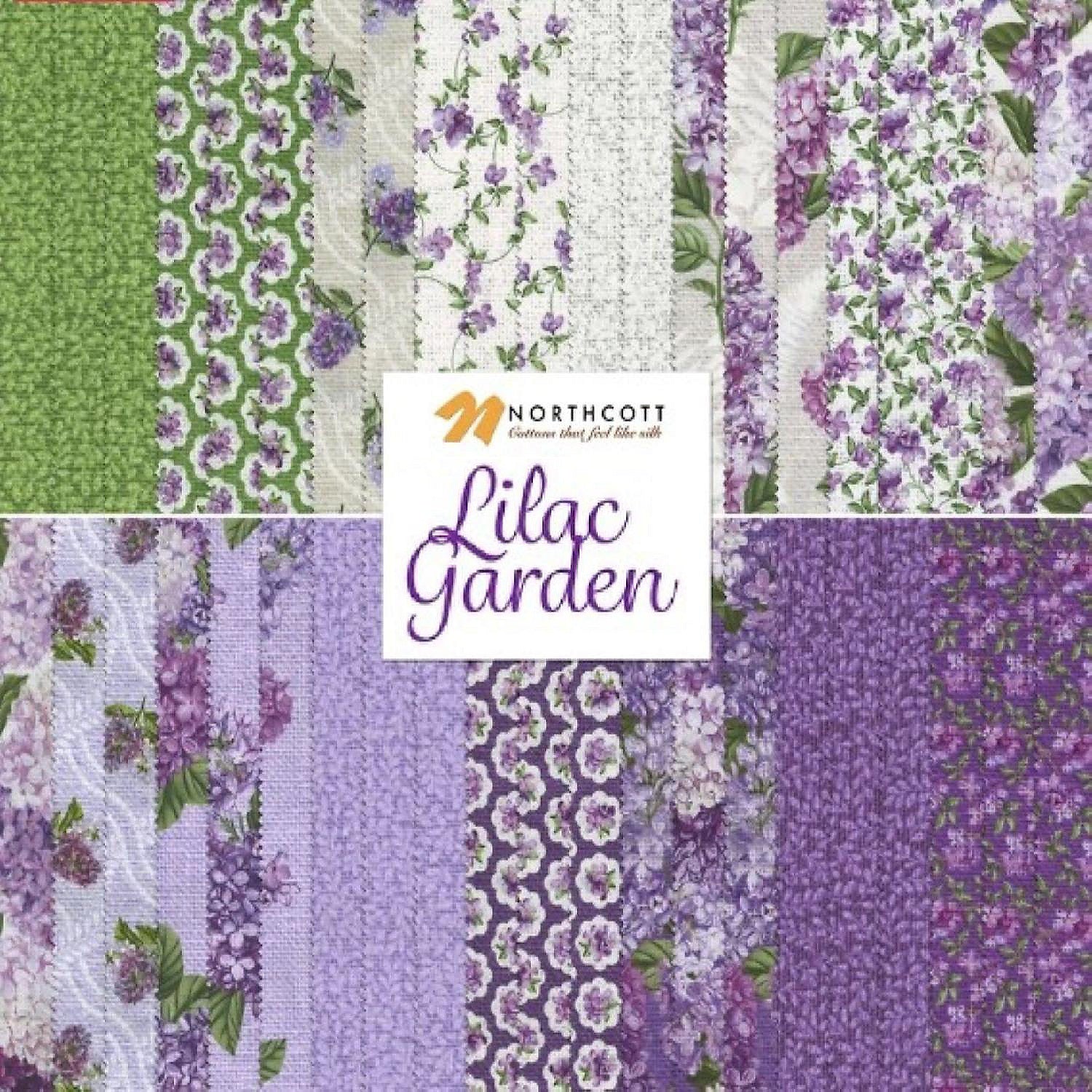 Northcott - Leafy Blender Green (Lilac Garden) 25403-74