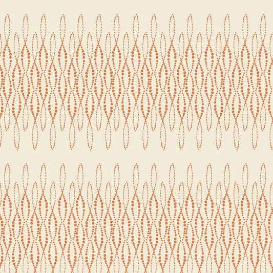 Benartex Fabric - Loopy Lace Terracotta Natural (Modern Vintage: Treasured)