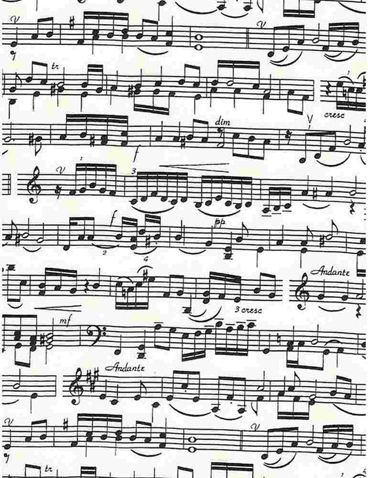 Timeless Treasures- Staff Lines and Music Notes C-1693 Cream