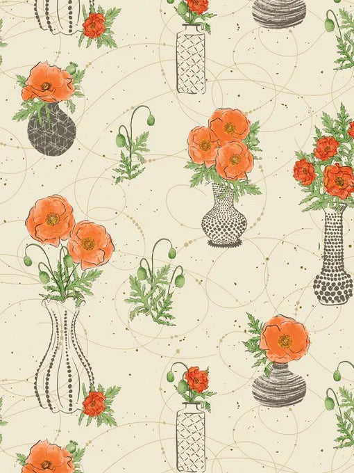 Benartex Fabric - Heirloom Treasures Natural (Modern Vintage: Treasured)