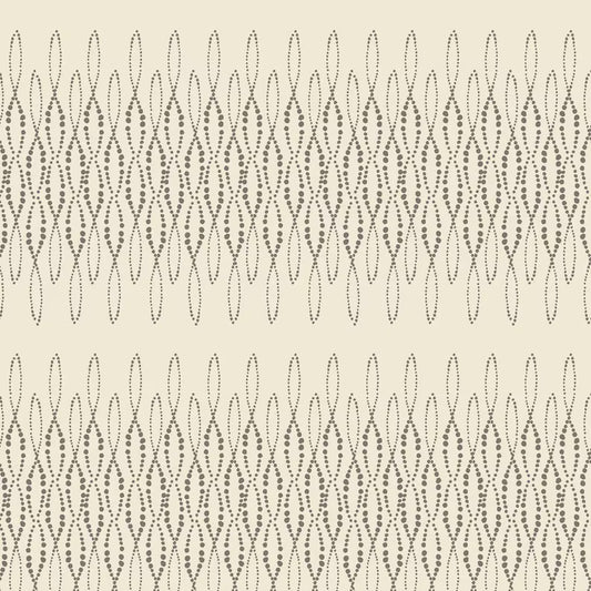 Benartex Fabric - Loopy Lace Grey/Natural (Modern Vintage: Treasured)