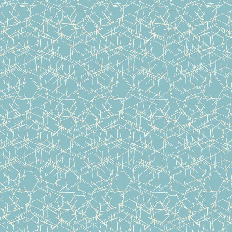 Benartex Fabric - Chisel Aqua (Modern Vintage: Treasured)