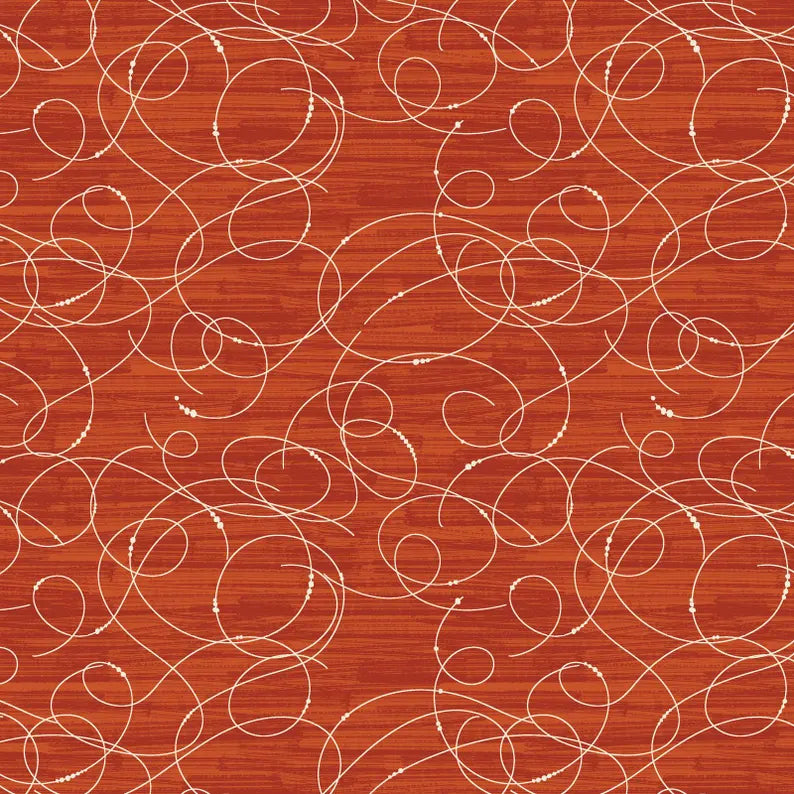 Benartex Fabric - Etched Glass Dark Terracotta (Modern Vintage: Treasured)