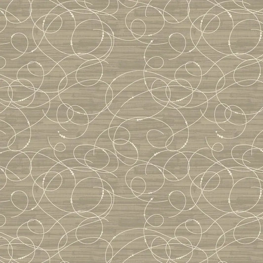 Benartex Fabric - Etched Glass Taupe (Modern Vintage: Treasured)