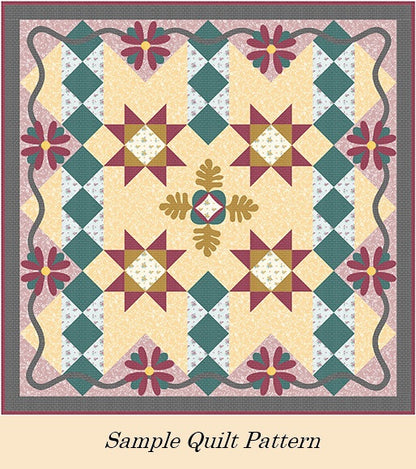 Benartex Fabric - Floral Trail Yellow (Chalk Barn)