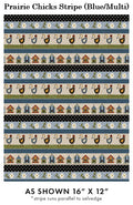 Benartex - Prairie Chicks Stripe Blue/Multi (Prairie Chicks) 16753-55