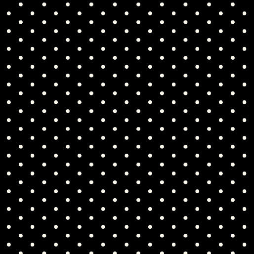Benartex Fabric - Dot Black/Cream (Prairie Chicks)