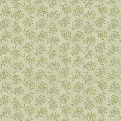 Benartex Fabric - Tossed Jacobean Light Sage (Prairie Chicks)