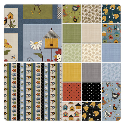 Benartex Fabric - Chambray Golden (Prairie Chicks)