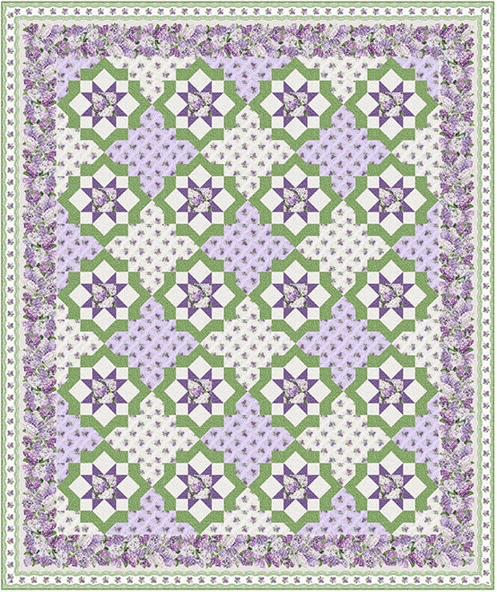 Northcott - Packed Lilacs Purple Multi (Lilac Garden) 25398-88