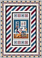 Henry Glass - Quilted Kitties Cat Medallions in Gray
