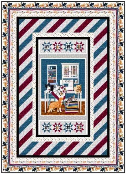 Henry Glass - Quilted Kitties: 24-Inch Panel by Robert Giordano