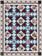 Henry Glass - Quilted Kitties: Swirls in Gray