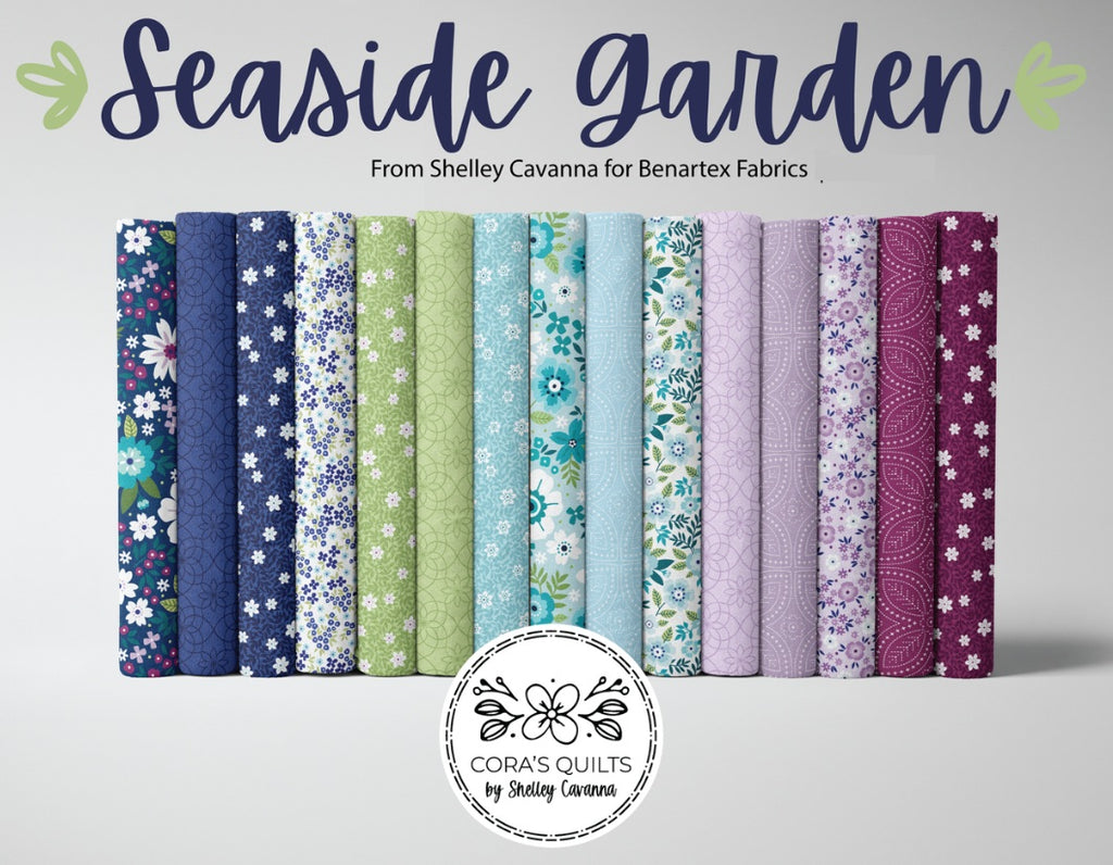 Benartex - Cottage Garden Aquamarine (Seaside Garden) 17180-24
