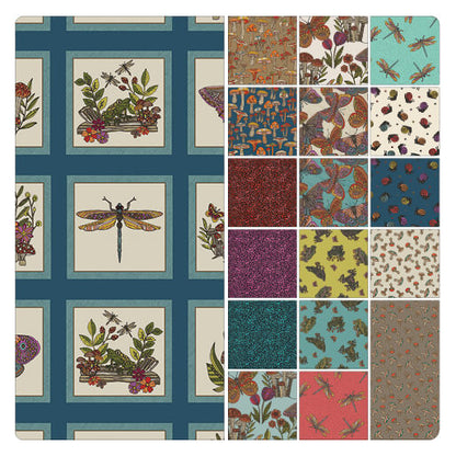 Benartex Fabric - Small Wonders Panel in Teal Multi (Small Wonders)