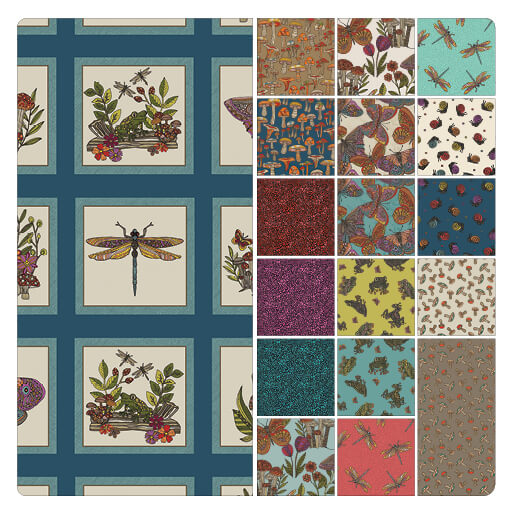 Benartex Fabric - Dragonfly Wonder in Persimmon (Small Wonders)