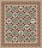 Benartex Fabric - Butterfly Toss in Medium Teal (Small Wonders)