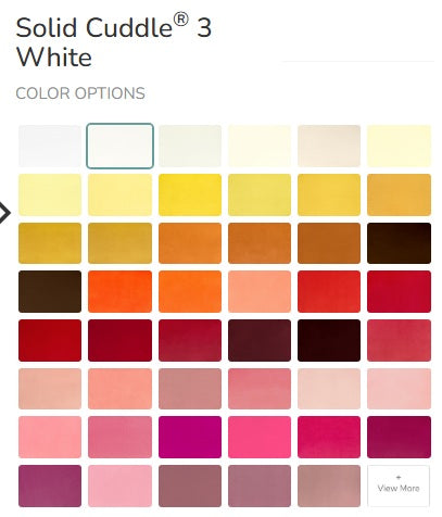 SHANNON - Solid Cuddle 3 White (Solid Cuddle Minky) SF32797