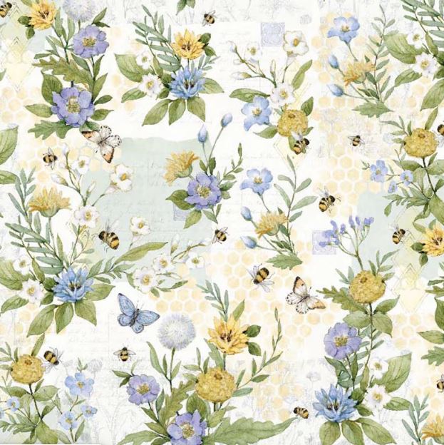 Springs Creative Fabric - Sweet As Can Bee Floral (Garden Life)