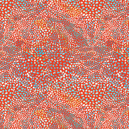 Benartex Fabric - Bubbly Trails Coral (Under The Sea)