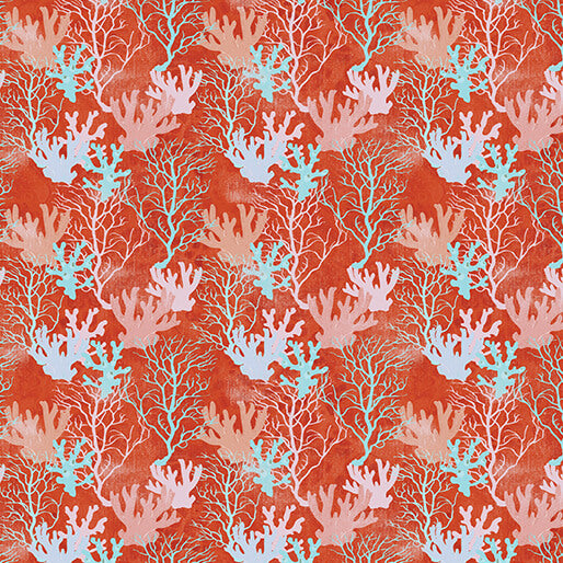 Benartex Fabric - Coral Reef Coral (Under The Sea)