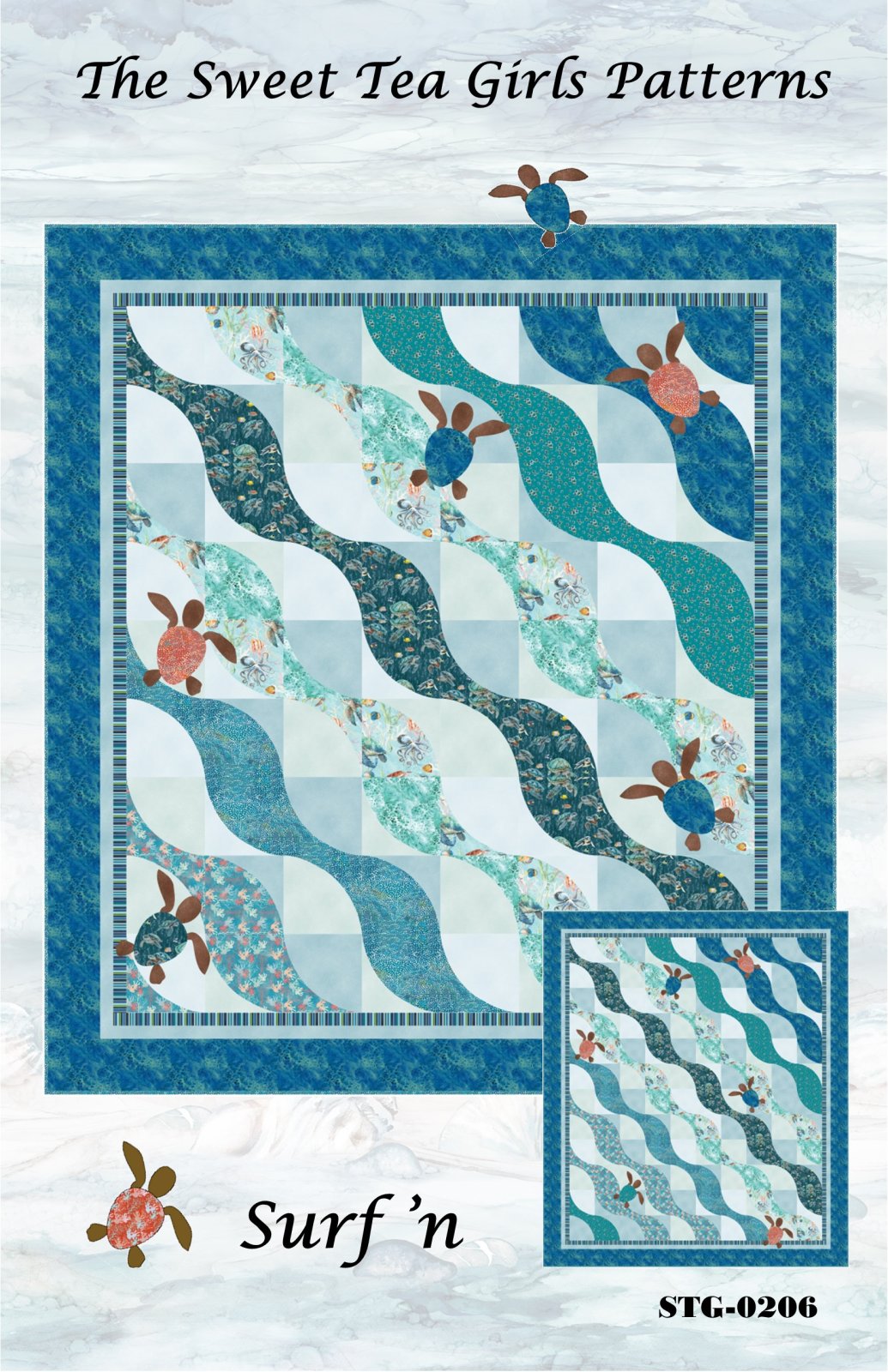 Benartex Fabric - Coral Reef Turquoise (Under The Sea)