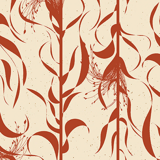 Benartex - Broomcorn Orange/Natural (Wishflower) 16694-37
