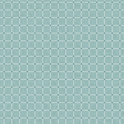 Benartex Fabric - Criss Cross Aqua (Wander Lane I)