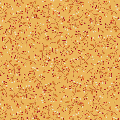 Benartex Fabric - Winter Berry Pumpkin (Wander Lane II)
