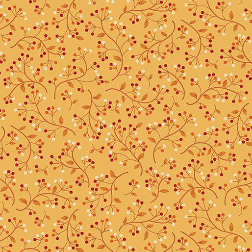 Benartex Fabric - Winter Berry Pumpkin (Wander Lane II)