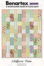 Benartex Fabrics - Daisy Scatter Prairie Sky (A Wildflower Heart)